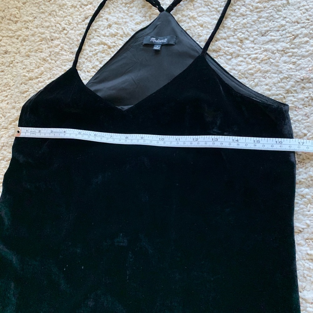 Madewell Black Velvet mini dress